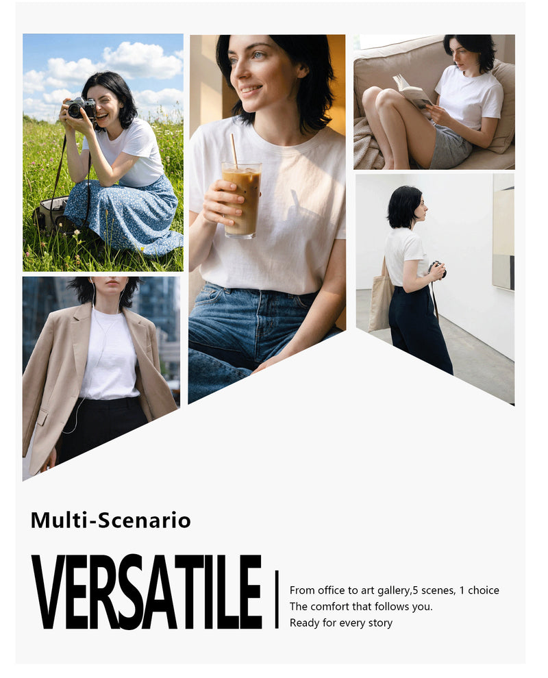 Women’s Round Neck Short Sleeve T-Shirt.