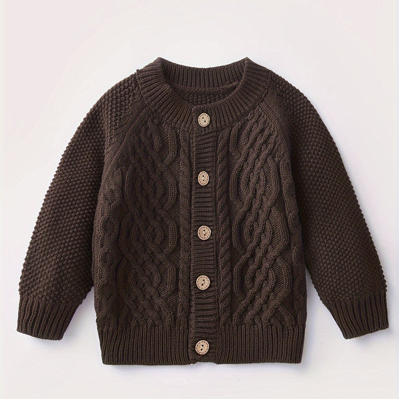 Boys And Girls Toddler Knitted Cardigan Sweater.