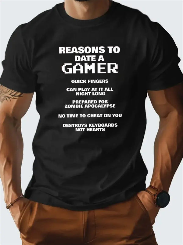 Men's Cotton Retro Video Game T-Shirt.