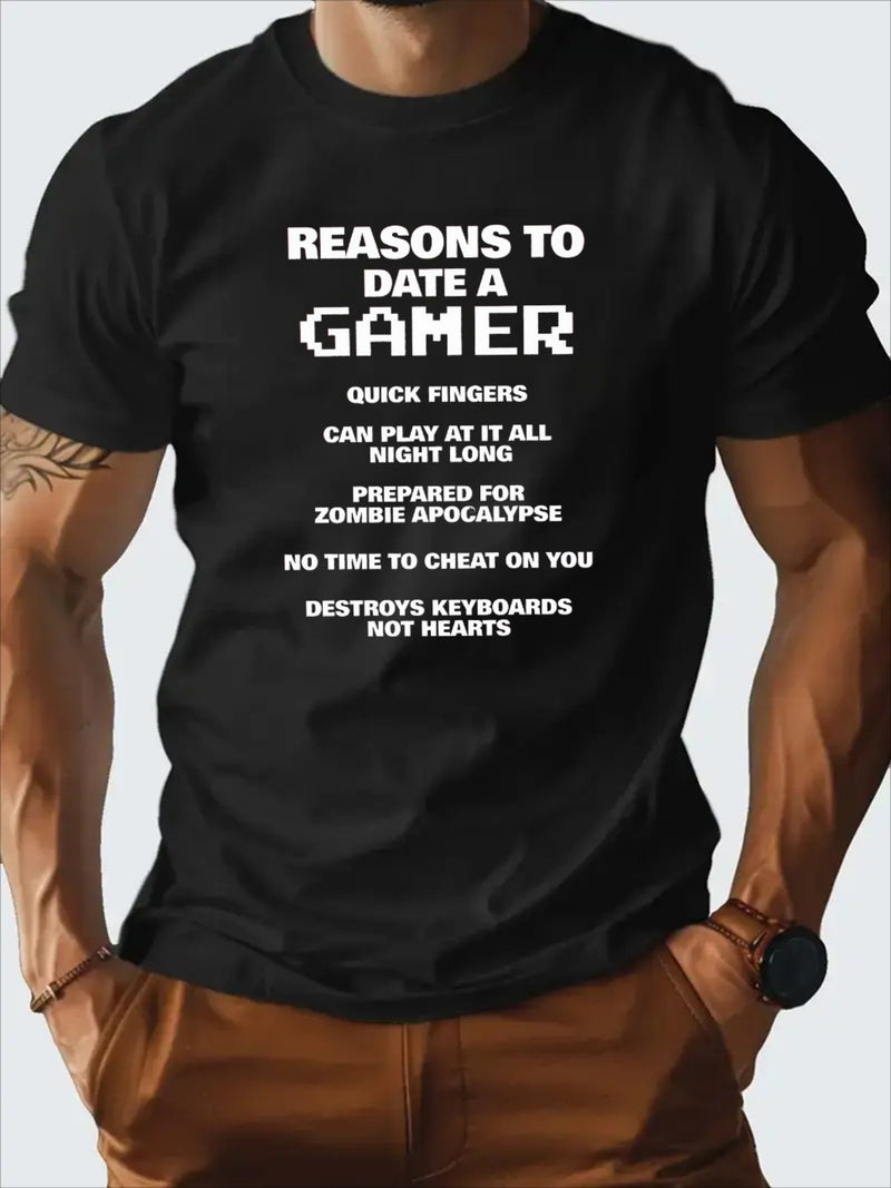 Men's Cotton Retro Video Game T-Shirt.