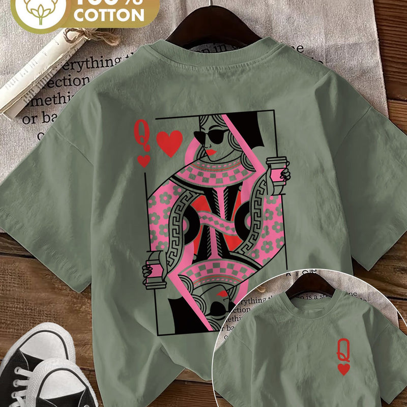 Women's Top with Double-Sided Print.