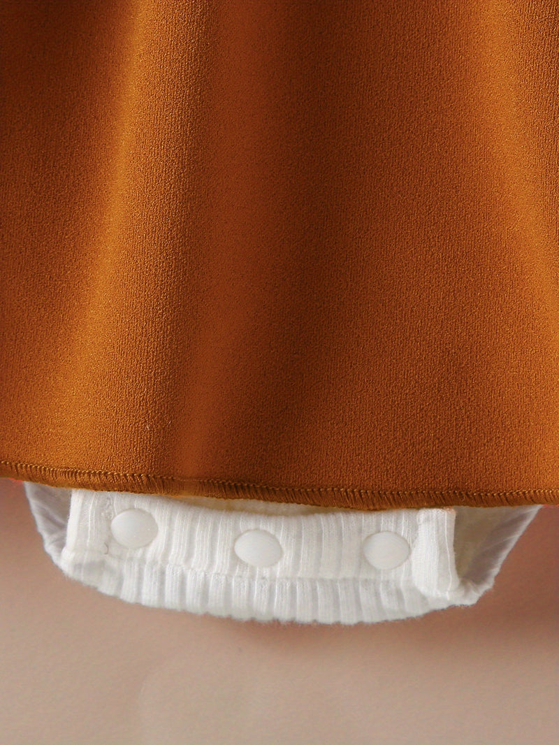 Delivery Bow Hair Tie Girls' Dress Romper Spring/Autumn Style.