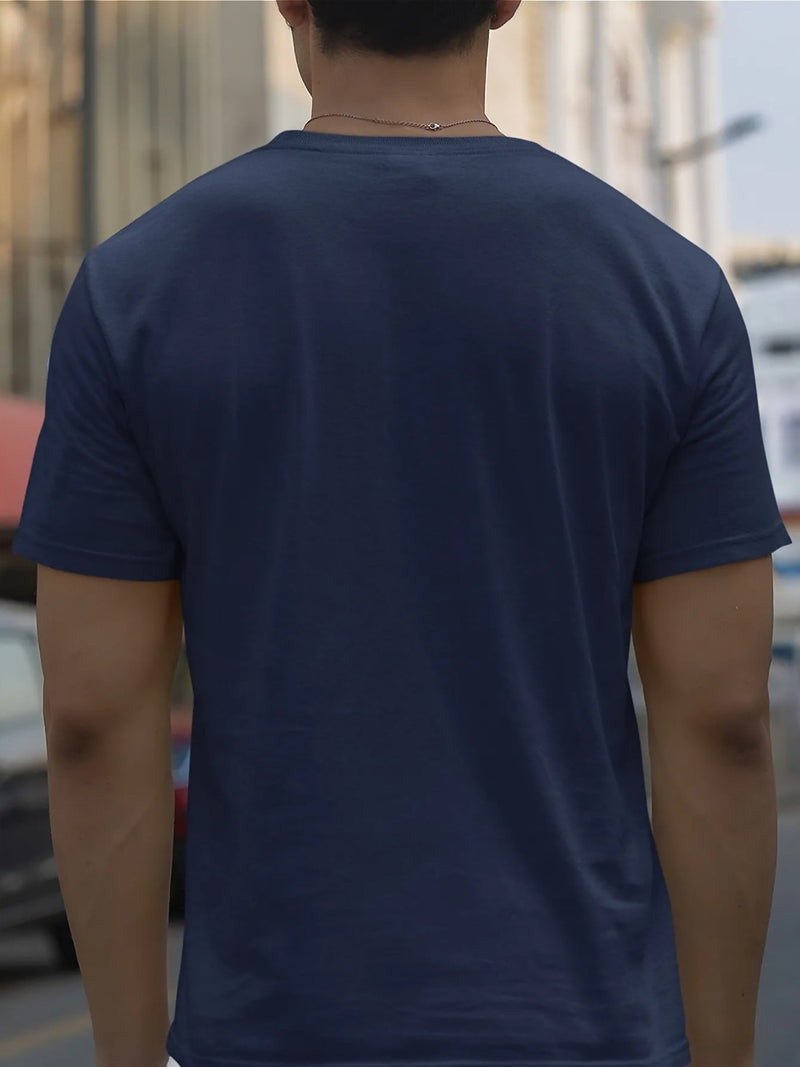 Men's Casual Summer Sports T-Shirt Made from a Blend.