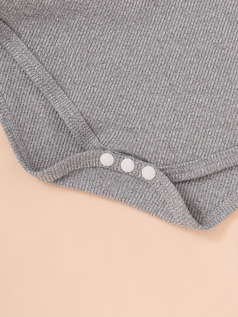 6pcs Newborn Baby Winter Outfit Set - Soft Warm Long Sleeve Bodysuit & Pants.