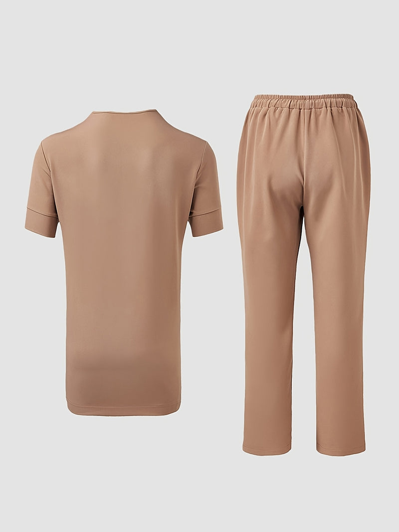 Men'S African Dashiki Short-Sleeve Set Featuring a Comfortable.