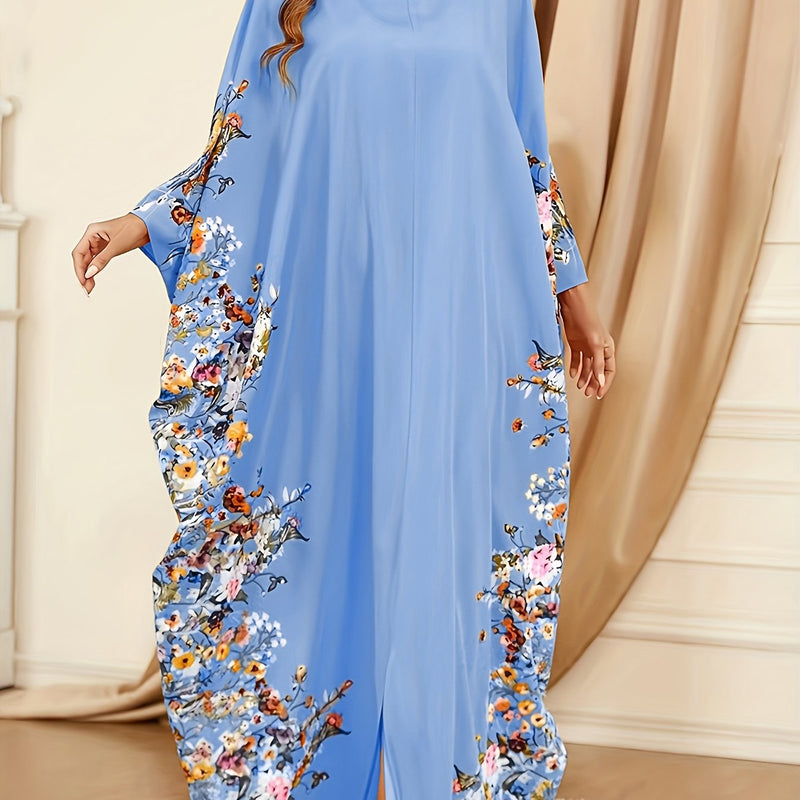 Elegant Batwing Sleeve Maxi Dress for Women.