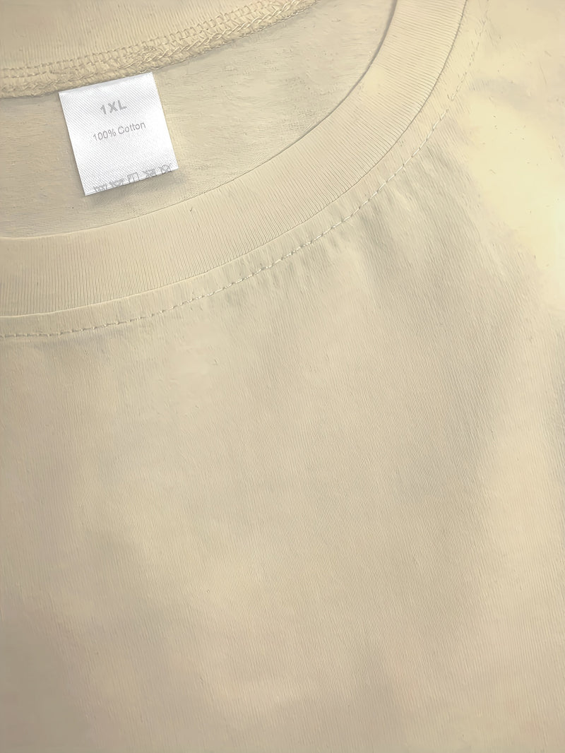 Women's Cat Print Round Neck Short Sleeve T-Shirt.