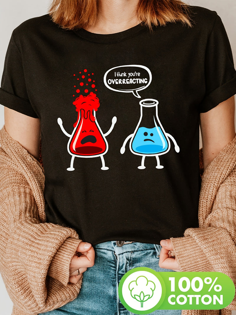 Women’s Funny Nerd Chemistry Print T-shirt.