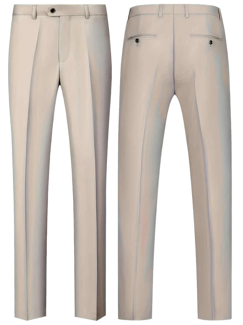 Men's 3pcs Suit Set, Including a Blazer, Vest, And Trousers.