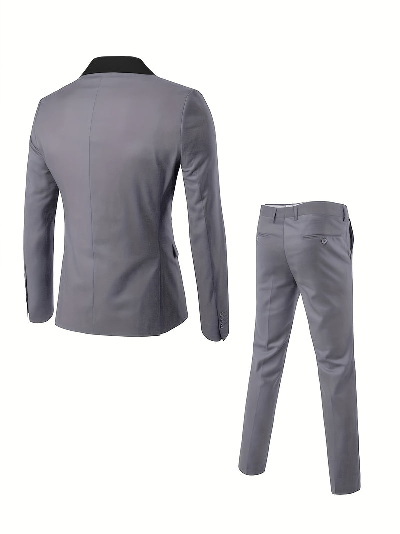 Men'S Premium Two-Piece Suit, Plus-Size Suit Set with Pants.