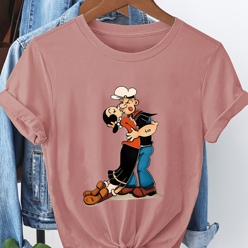 Women's Pink Short Sleeve T-Shirt.