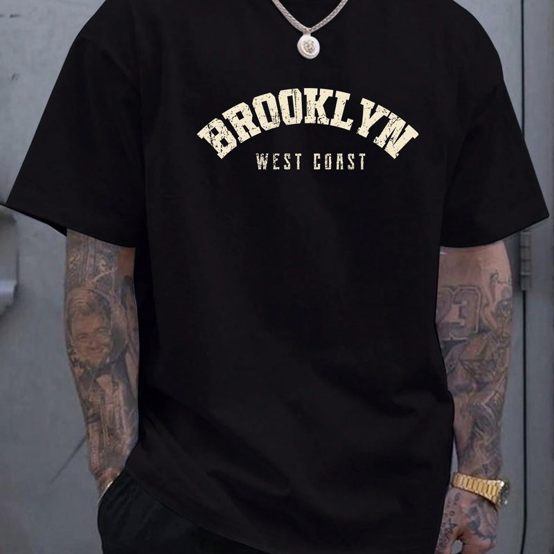 Men's Summer Short-Sleeve Graphic Print T-Shirt.