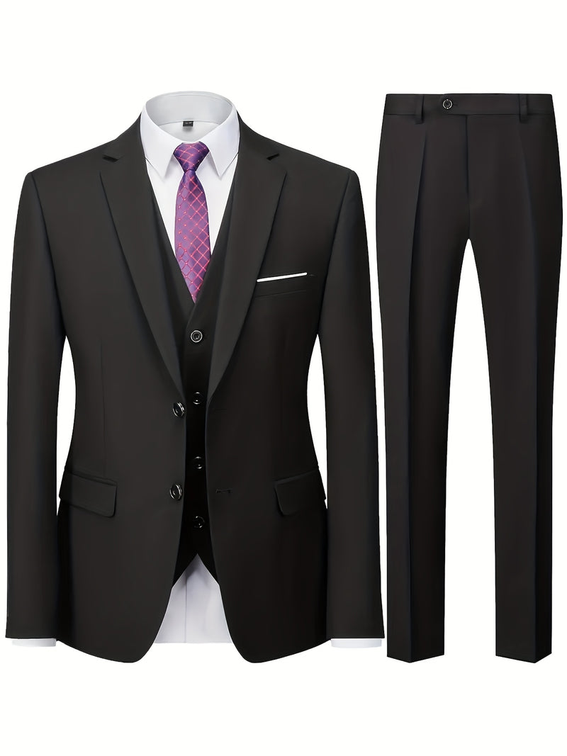 A Men's Three-Piece Suit Consisting of a Blazer.