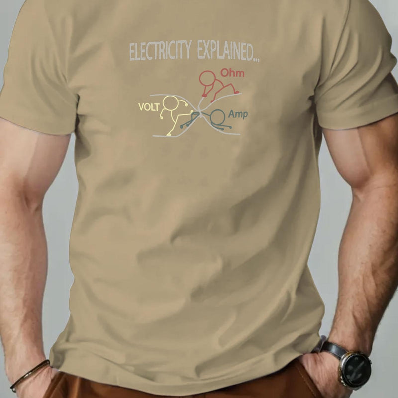 Men's "Electricity Explained" Graphic T-Shirt.