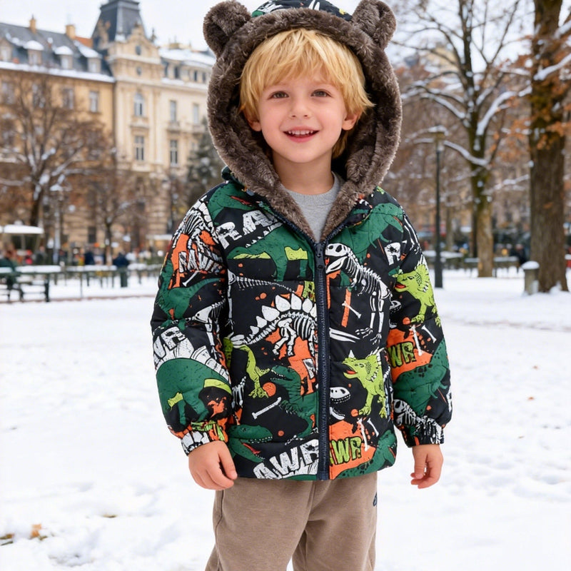 Boys Dinosaur Adventure Hooded Jacket.