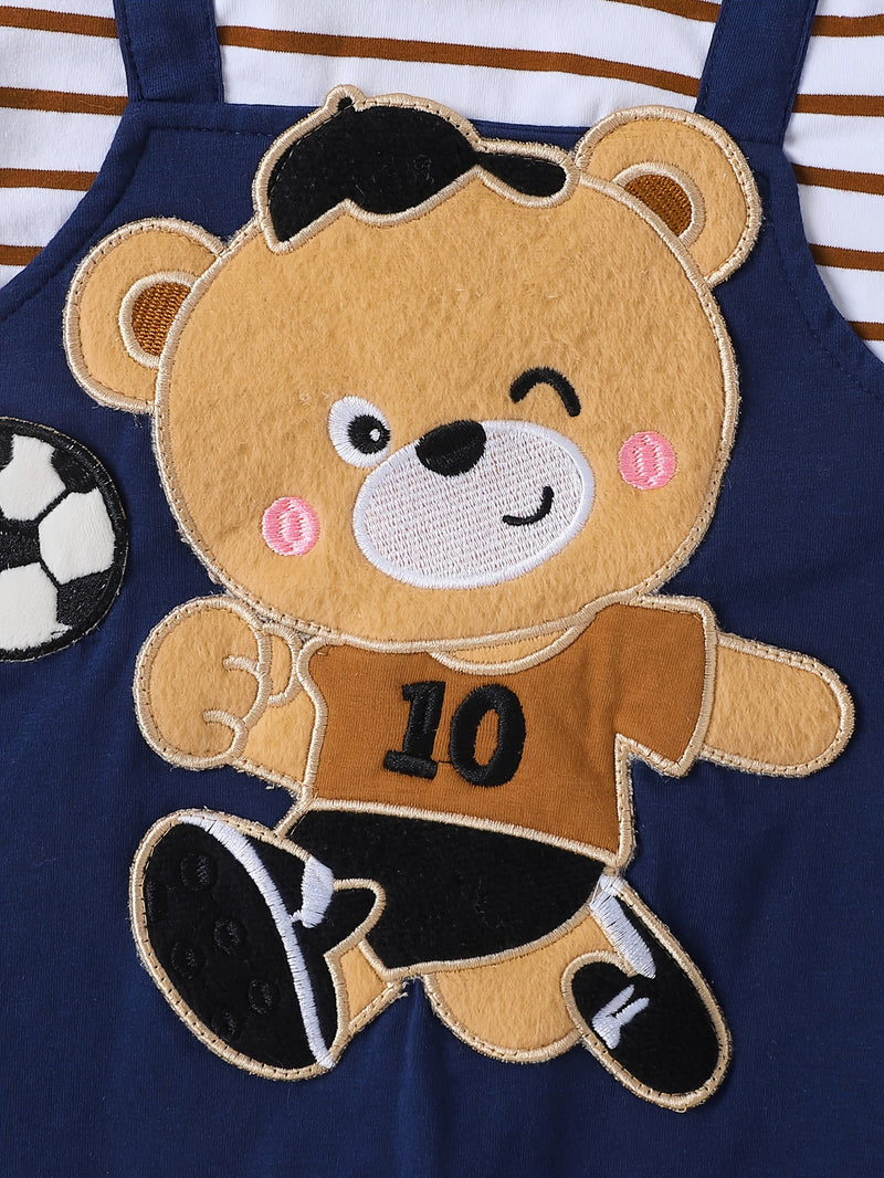 Single-piece Boys' Baby Newborn Autumn/Winter Fun and Cute Bear.