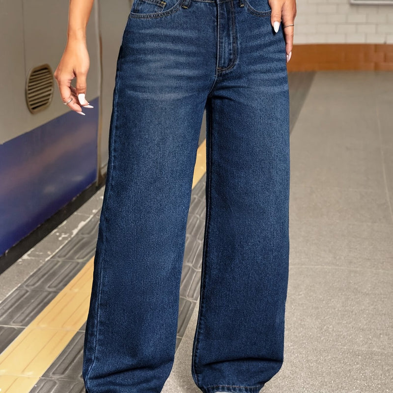 Women's Low-Rise Loose Street-Style Jeans.