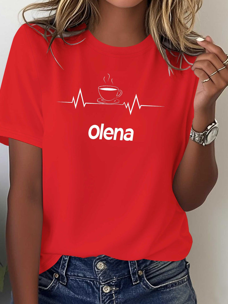 Women's pure comfortable T-shirt.