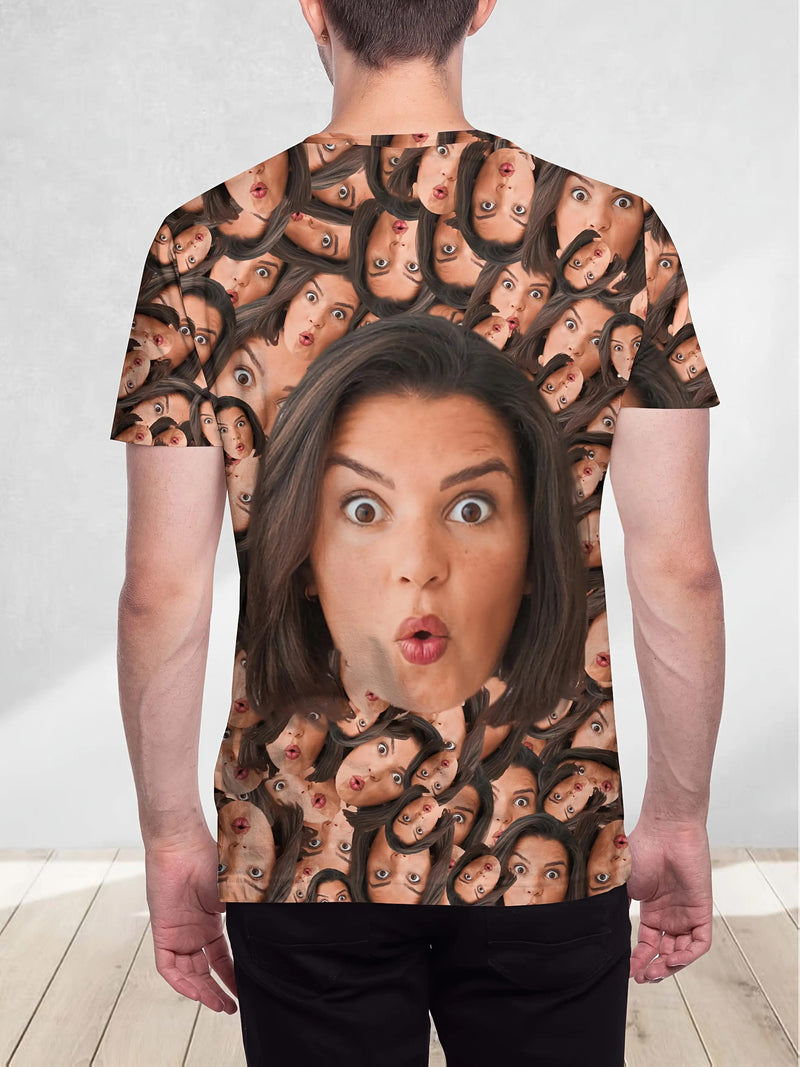 Men's T-Shirt- Personalized Face Print.