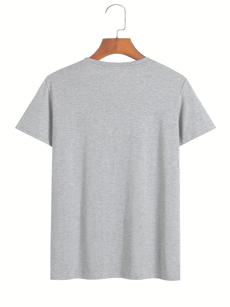 Plus Size Men’s Summer Short-Sleeve Graphic Print T-Shirt.