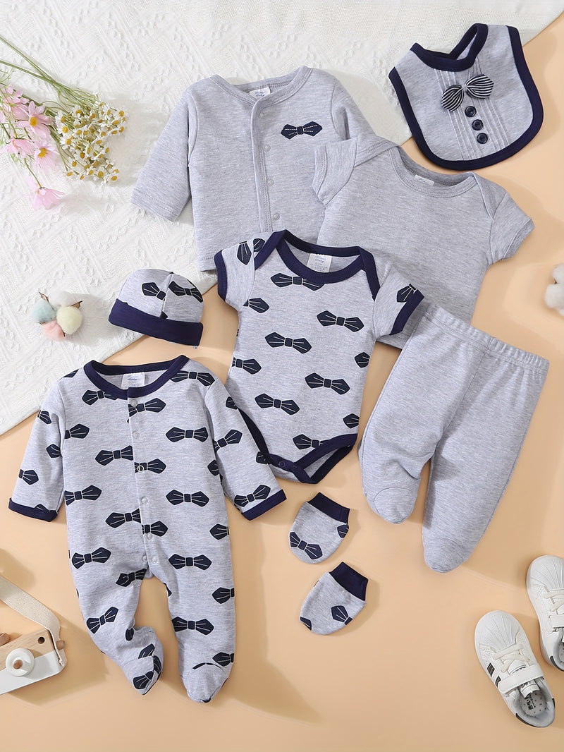 8pcs Set for Baby Boys, Spring/Summer Collection, Comfortable and Soft.