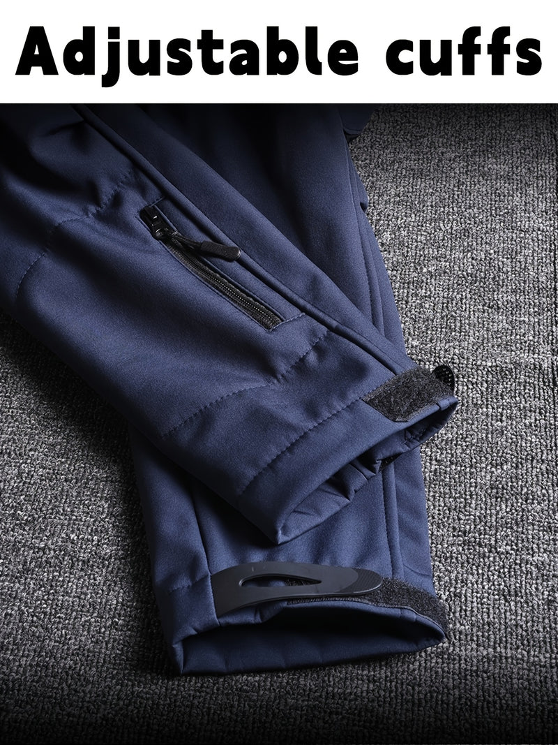 Autumn and Winter Men's  Fleece-Lined Two-Piece Set.