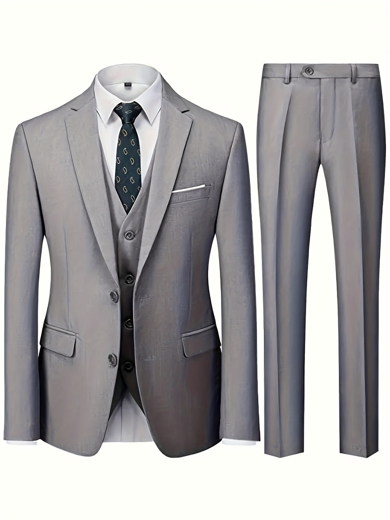 A Men's Three-Piece Suit Consisting of a Blazer.