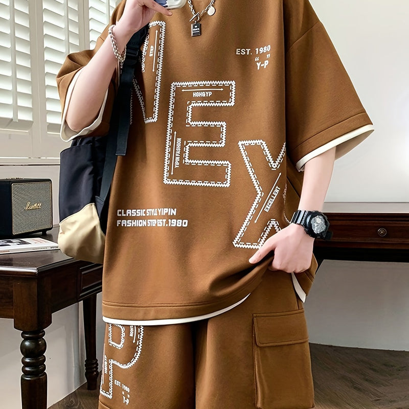 Sportswear Set, Youth Student Casual Two-Piece Outfit.