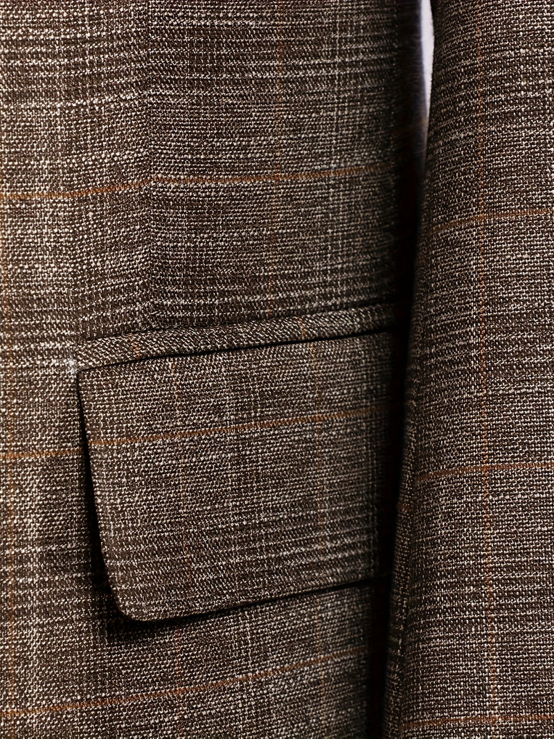 3pcs Men's Suit Set Includes Only Blazer + Vest + Trousers.