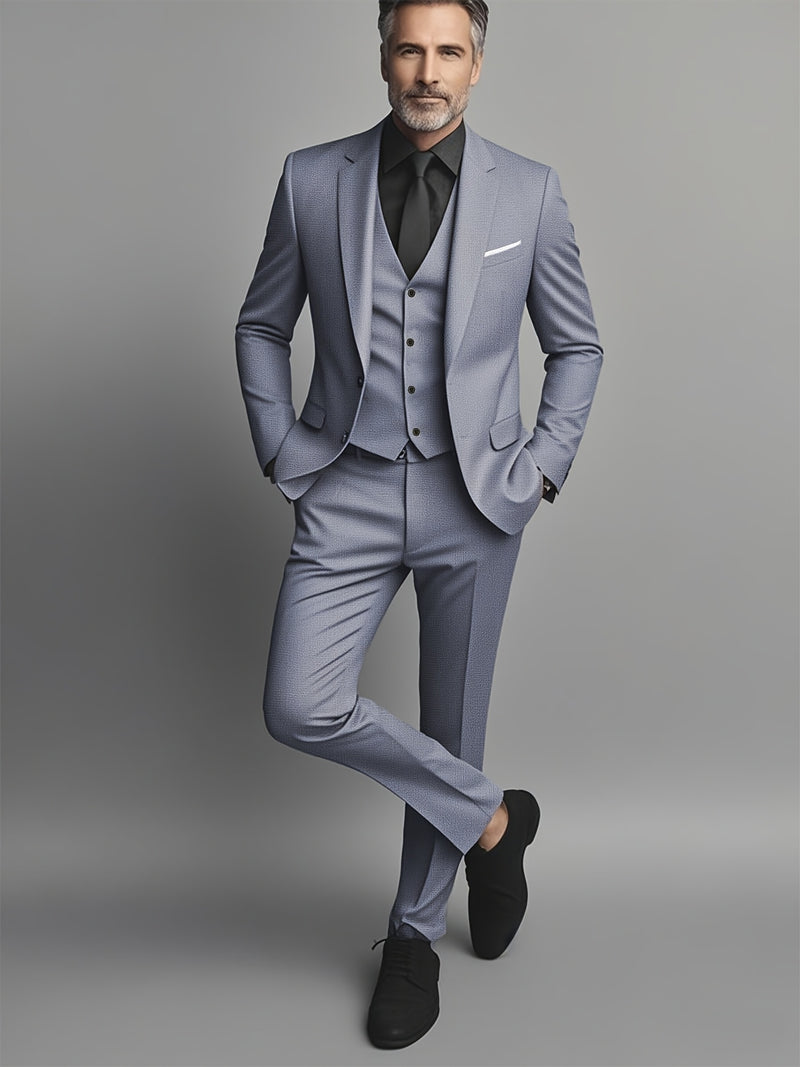 Men's High-End Suit Set, Plus Size Western Pants Vest Formal Wear.