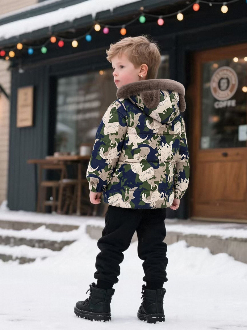 Boys Dinosaur Adventure Hooded Jacket.