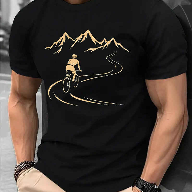 Men's T-Shirt Summer Casual Sports Fashion, Crew Neck.