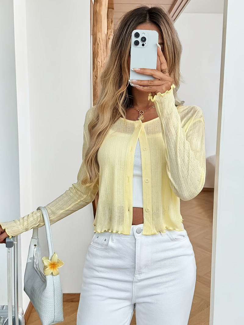 Yellow Thin Cardigan for Women.