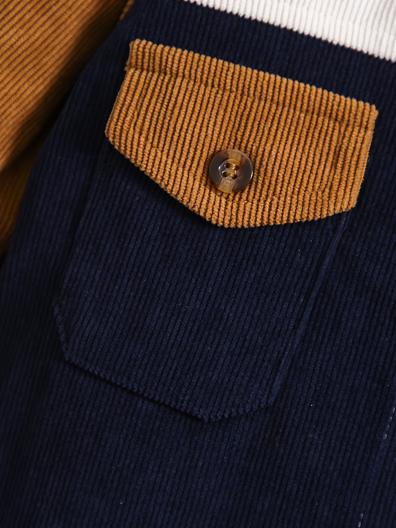 Casual Corduroy Jackets And Hats for Infants And Toddlers.