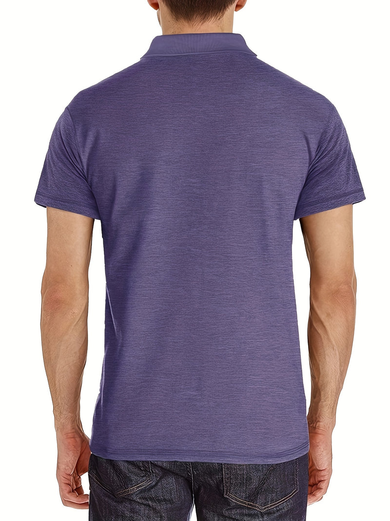 Men's Plaid Collar Pocket T-shirt.
