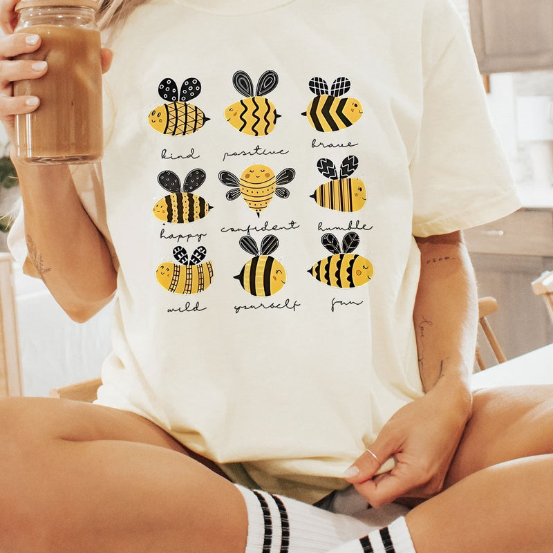 Women's Inspirational Bee Graphic T-Shirt.