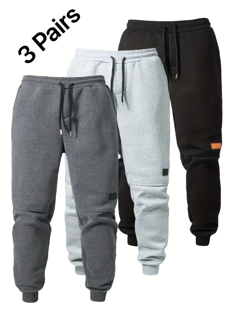3pcs Men's Casual Athletic Joggers.
