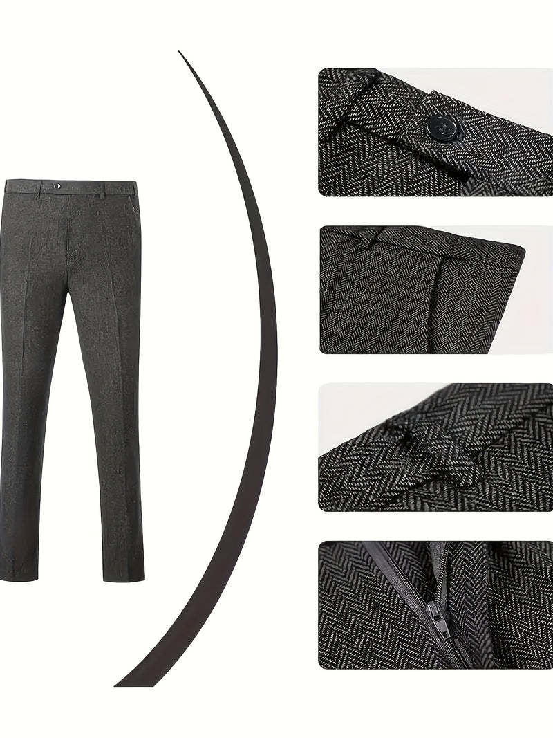 Wool Blend Herringbone Tweed.