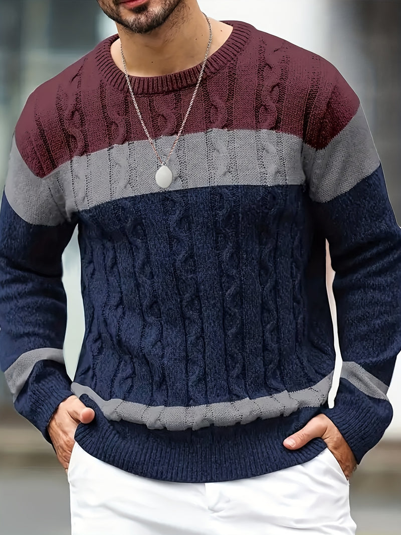 Men's Fashion Sweater New Arrival Casual Long Sleeve Knit Pullover.