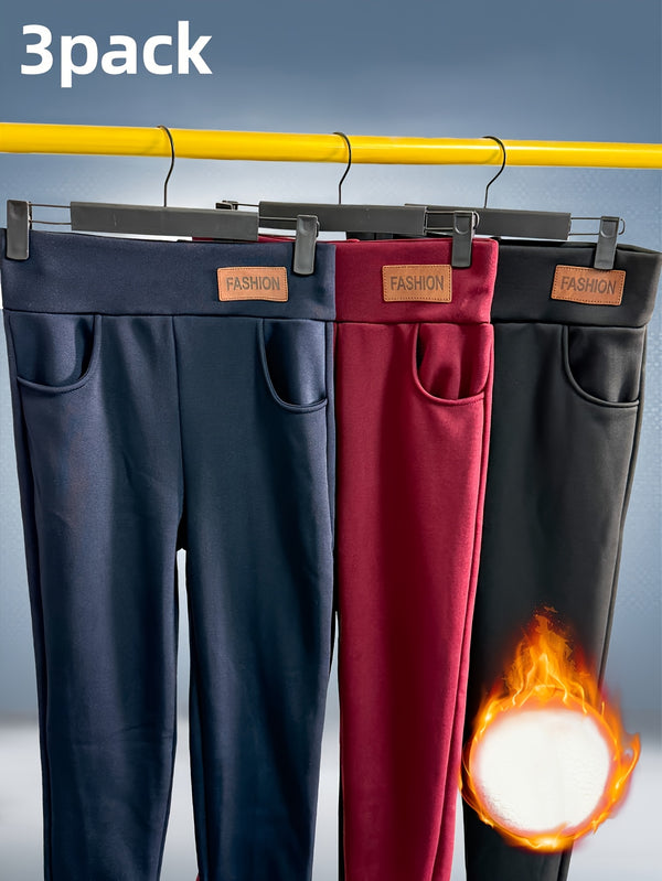 3pcs Women's Winter Thermal Leggings.