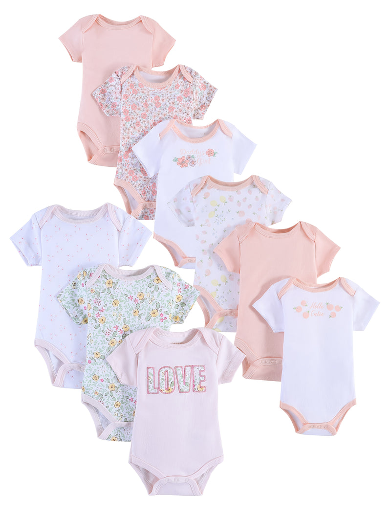 9pcs Newborn Spring And Autumn Summer New Style Romper for Girls.