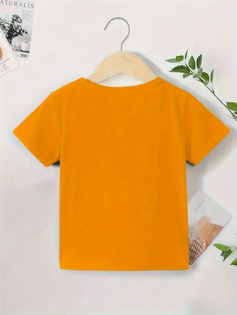 Cartoon Bicycle Print T-Shirt for Boys And Girls.