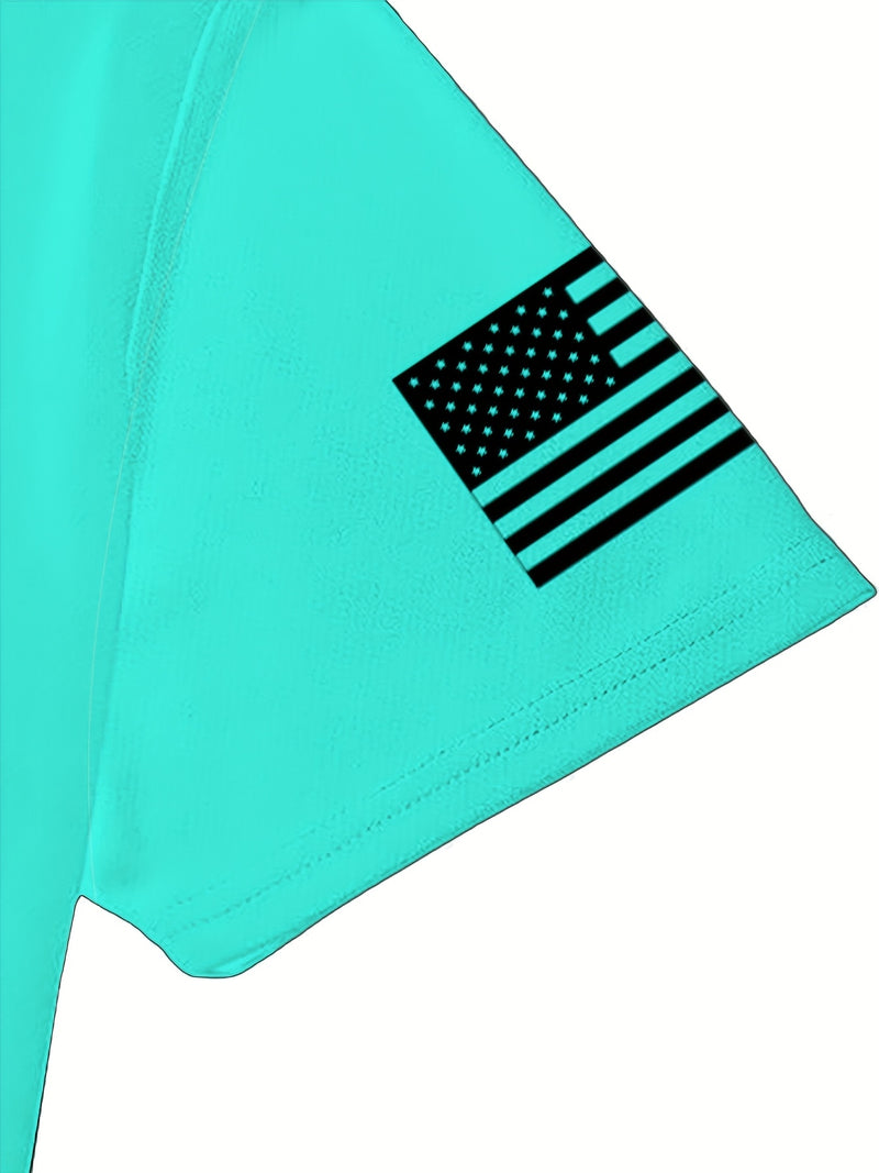 2pcs Men's Casual Fashion Set, Round Neck Short Sleeve T-Shirt.