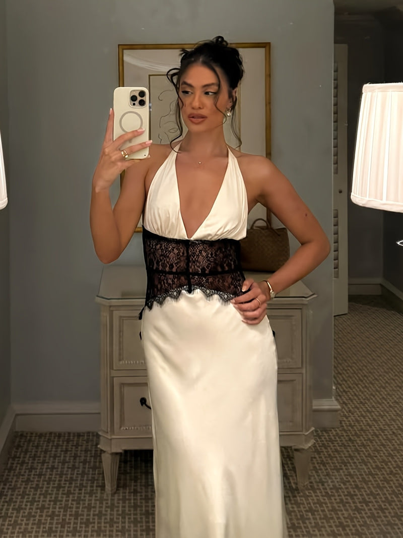 Elegant Bodycon Silhouette, Sleeveless, Long Length, Off the Shoulder.