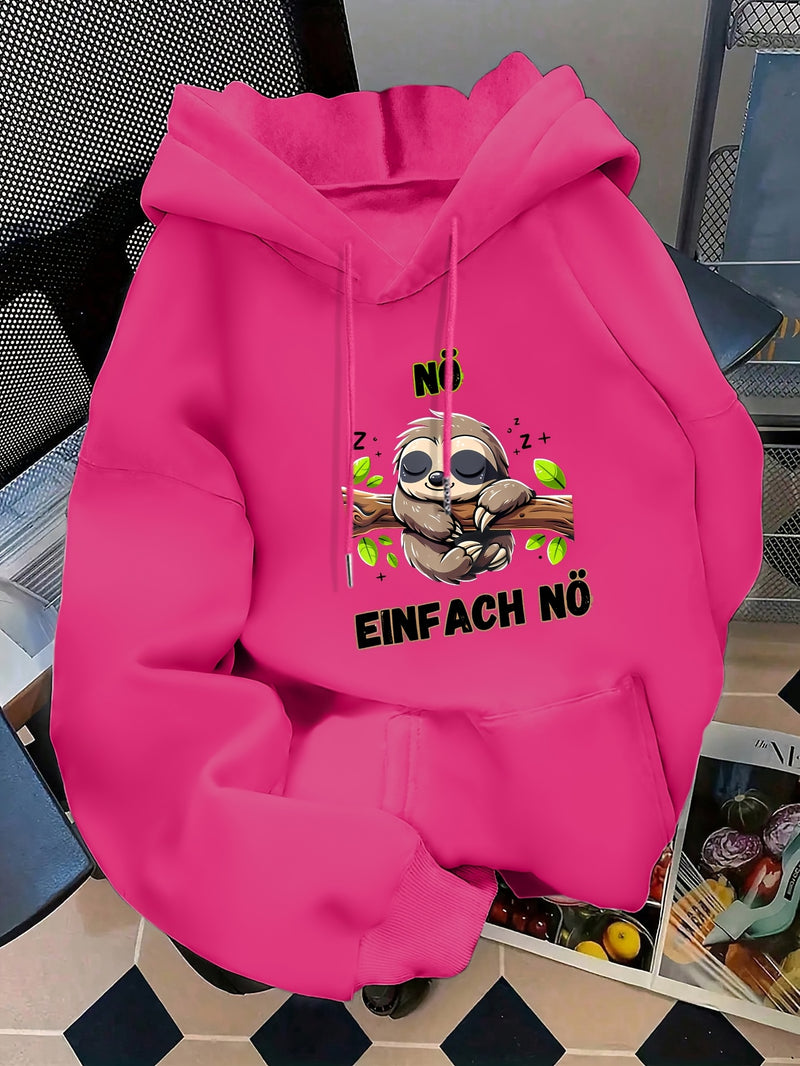 Women's casual hoodie for swear. Fall/winter style with long sleeves.