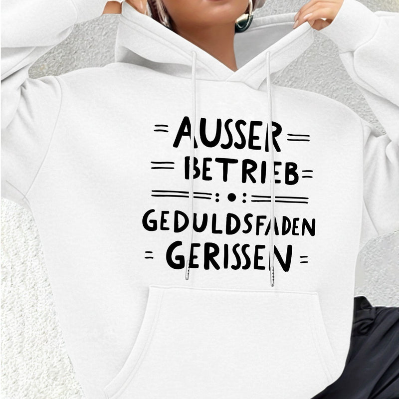 Women’s Drawstring Casual Hooded Sweatshirt for Winter & Fall.