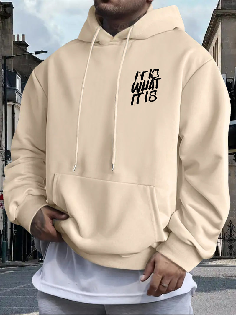 Men's Hooded Printed Sweatshirt.