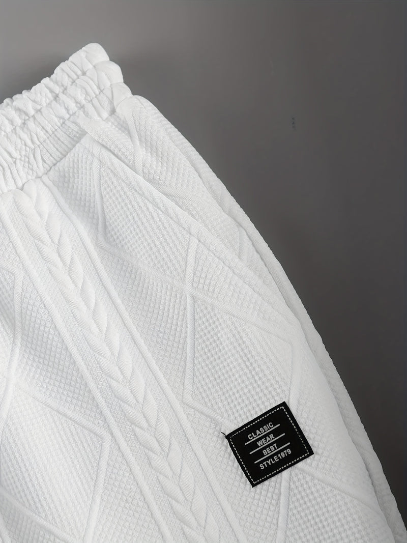 Men's Round Neck Textured Heavyweight Short Sleeve Shirt.