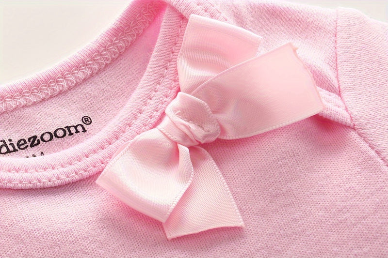 5pcs Summer Cartoon Baby Girl Bodysuits.