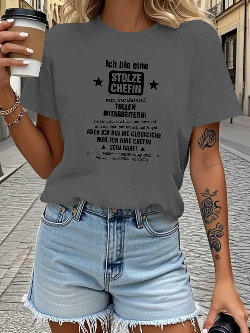 Women's T-Shirt with Short Sleeves.